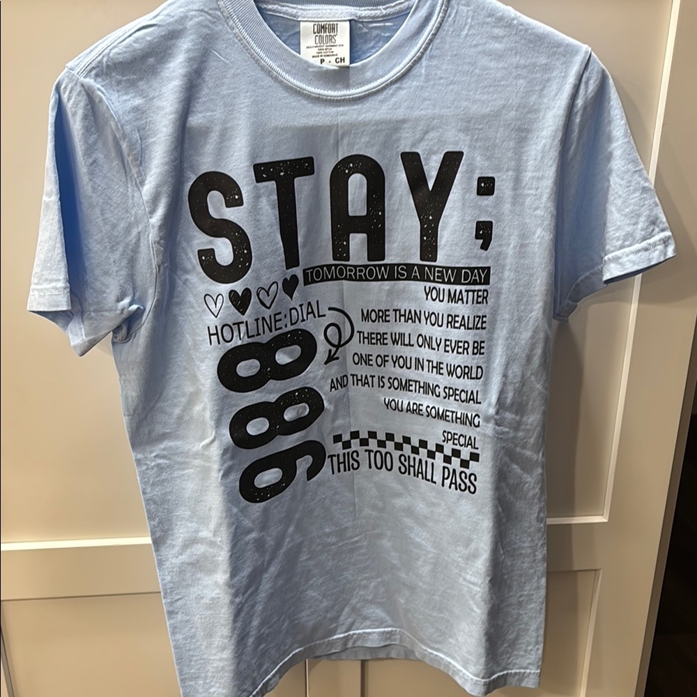 Suicide Prevention T-shirt Light Blue
